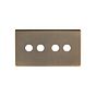 Soho Lighting Antique Brass 4 Gang Toggle Plates Screwless