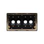 The Charterhouse Collection 4 Gang LT3 Toggle Plate ONLY Antique Brass