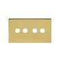 The Savoy Collection Brushed Brass 4 Gang LT3 Toggle Plate ONLY
