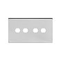 Soho Lighting Polished Chrome 4 Gang Toggle Plate Screwless