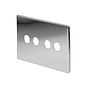 The Finsbury Collection Polished Chrome 4 Gang LT3 Toggle Plate ONLY