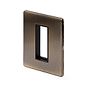 The Charterhouse Collection 1 x25mm EM-Euro Module Faceplate Antique Brass