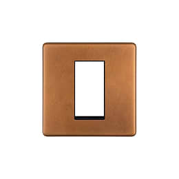 The Chiswick Collection Antique Copper 1 x25mm EM-Euro Module Faceplate