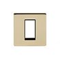 Soho Lighting Brushed Brass Single Data Plate 1 Module Black Insert Screwless