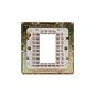 The Savoy Collection Brushed Brass White Insert 1 x25mm EM-Euro Module Faceplate