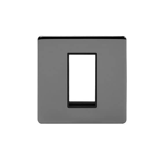 Soho Lighting Black Nickel Single Data Plate 1 Module Blk Ins Screwless