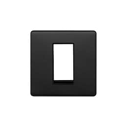 The Camden Collection Matt Black 1 x25mm EM-Euro Module Faceplate