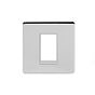 Soho Lighting Polished Chrome Single Data Plate 1 Module Wht Ins Screwless