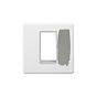 Soho Lighting Primed Paintable 1 x25mm EM-Euro Module Faceplate with White Insert