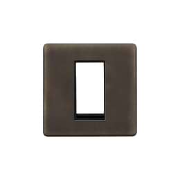 The Westminster Collection Vintage Brass 1 x25mm EM-Euro Module Faceplate
