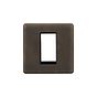 The Westminster Collection Vintage Brass 1 x25mm EM-Euro Module Faceplate