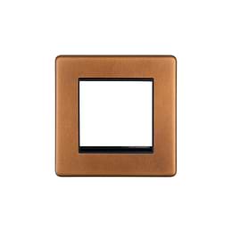 The Chiswick Collection Antique Copper 2 x25mm EM-Euro Module Faceplate