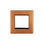 The Chiswick Collection Antique Copper 2 x25mm EM-Euro Module Faceplate