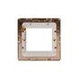 The Savoy Collection Brushed Brass White Insert 2 x25mm EM-Euro Module Faceplate