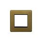 The Belgravia Collection Old Brass 2 x25mm EM-Euro Module Faceplate