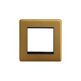 Antique Gold 1 Gang Euro Module Faceplate
