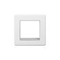 Soho Lighting Primed Paintable 2 x25mm EM-Euro Module Faceplate with White Insert