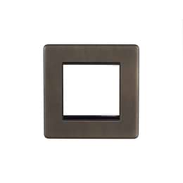 The Westminster Collection Vintage Brass 2 x25mm EM-Euro Module Faceplate