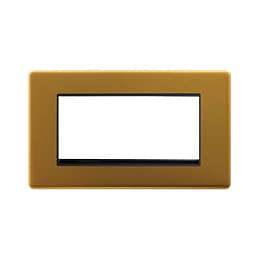 Antique Gold 2 Gang Euro Module Faceplate
