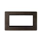 The Westminster Collection Vintage Brass 4 x25mm EM-Euro Module Faceplate