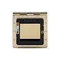 The Savoy Collection Brushed Brass Black Insert 2 x25mm EM-Euro Module Floor Plate