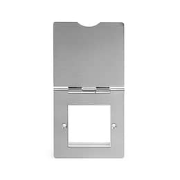 The Lombard Collection Brushed Chrome White Insert 2 x25mm EM-Euro Module Floor Plate