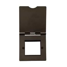 The Westminster Collection Vintage Brass Black Insert 2 x25mm EM-Euro Module Floor Plate