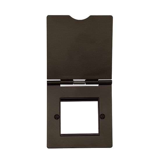 The Westminster Collection Vintage Brass Black Insert 2 x25mm EM-Euro Module Floor Plate