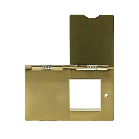The Savoy Collection Brushed Brass White Insert 4 x25mm EM-Euro Module Floor Plate