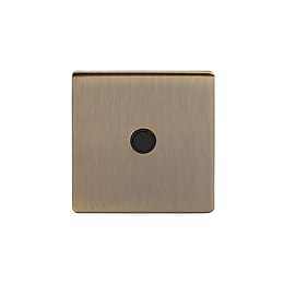 Soho Lighting Antique Brass 20A Flex Outlet Blk Ins Screwless