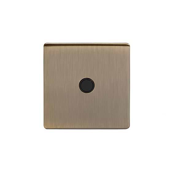 Soho Lighting Antique Brass 20A Flex Outlet Blk Ins Screwless