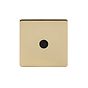 The Savoy Collection Brushed Brass 20A Flex Outlet Black Insert Screwless