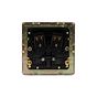 The Savoy Collection Brushed Brass 20A Flex Outlet Black Insert Screwless