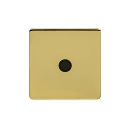 Soho Lighting Brushed Brass 20A Flex Outlet Black Insert Screwless