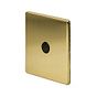The Savoy Collection Brushed Brass 20A Flex Outlet Black Insert Screwless