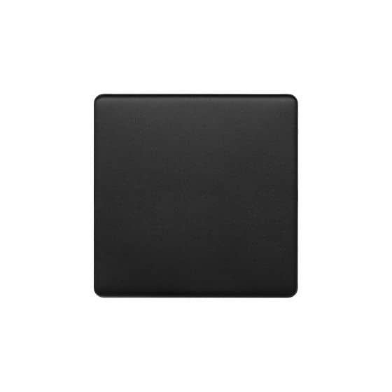 The Camden Collection Matt Black 1 Gang Blanking Plate Screwless