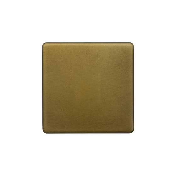 The Belgravia Collection Old Brass metal Single Blanking Plate