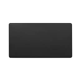The Camden Collection Matt Black 2 Gang Blanking Plate Screwless