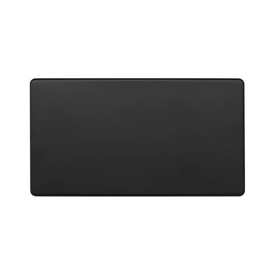 The Camden Collection Matt Black 2 Gang Blanking Plate Screwless