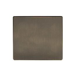 Antique Brass 6 Gang Blanking Plate
