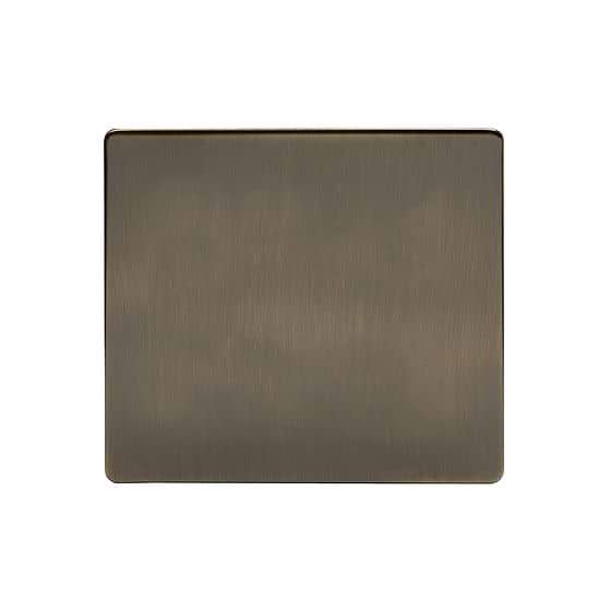 Antique Brass 6 Gang Blanking Plate