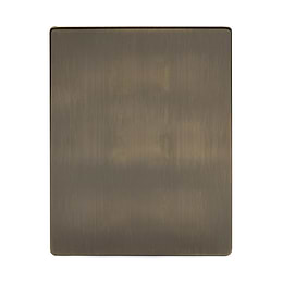 Antique Brass 9 Gang Blanking Plate