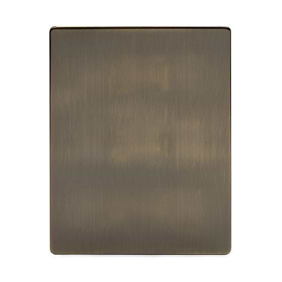 Antique Brass 9 Gang Blanking Plate
