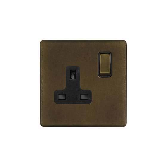 Vintage Brass 13A 1 Gang Socket
