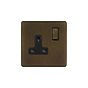 Vintage Brass 13A 1 Gang Socket
