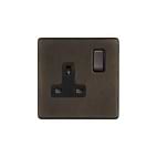 Vintage Brass 13A 1 Gang Socket