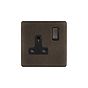 The Westminster Collection Vintage Brass 1 Gang Double Pole Socket Single 13A