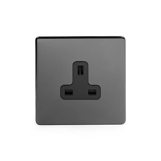 Unswitched black socket