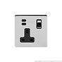 Polished Chrome 1 Gang USB C Socket

