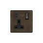The Westminster Collection Vintage Brass 1 Gang USB C+C Socket (13A Socket + 2 USB C 3.1A Ports) 